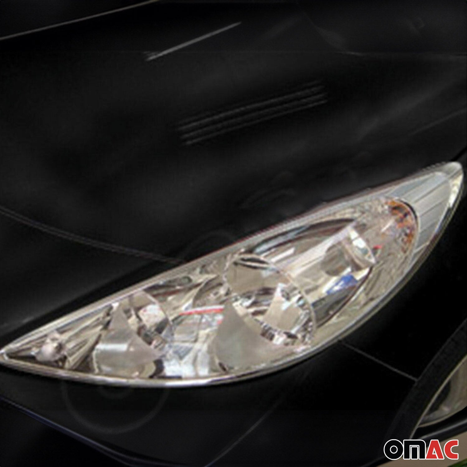 Scheinwerferrahmen Rücklicht Rahmen Satz für Peugeot 207 + Chrom ABS Silber 4tlg