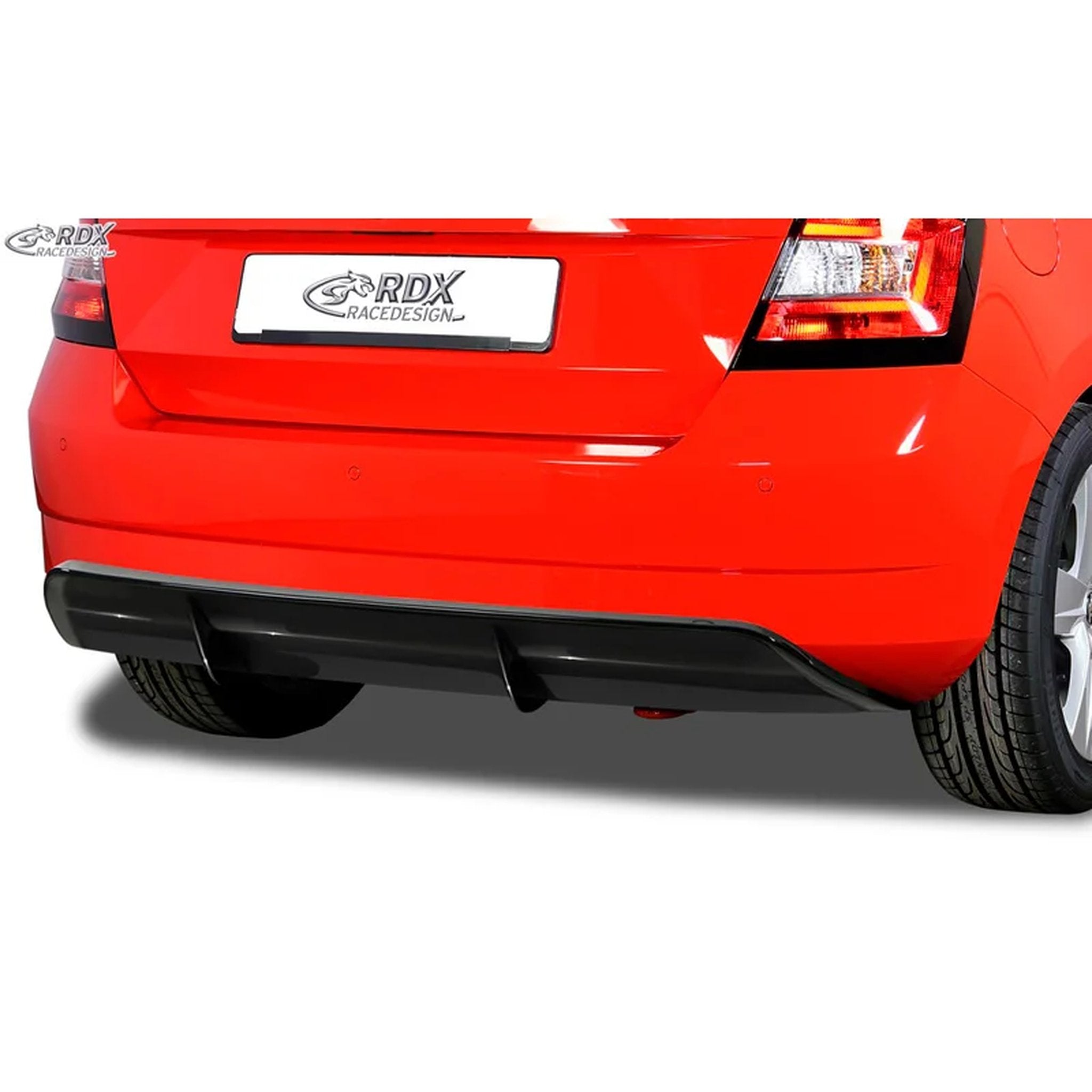 RDX Heckschürzenansatz Diffuser für Skoda Fabia III HB NJ 2014- ABS Schwarz TÜV