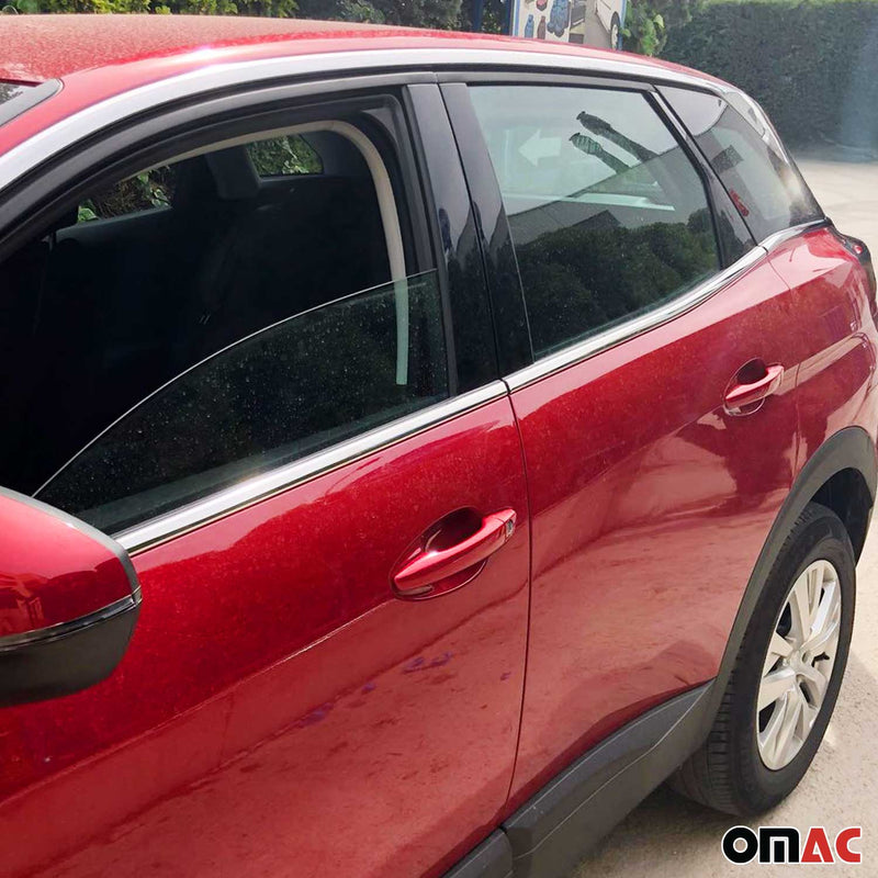 Window strips decorative strips for Peugeot 3008 2016-2025 stainless steel chrome 8 pieces