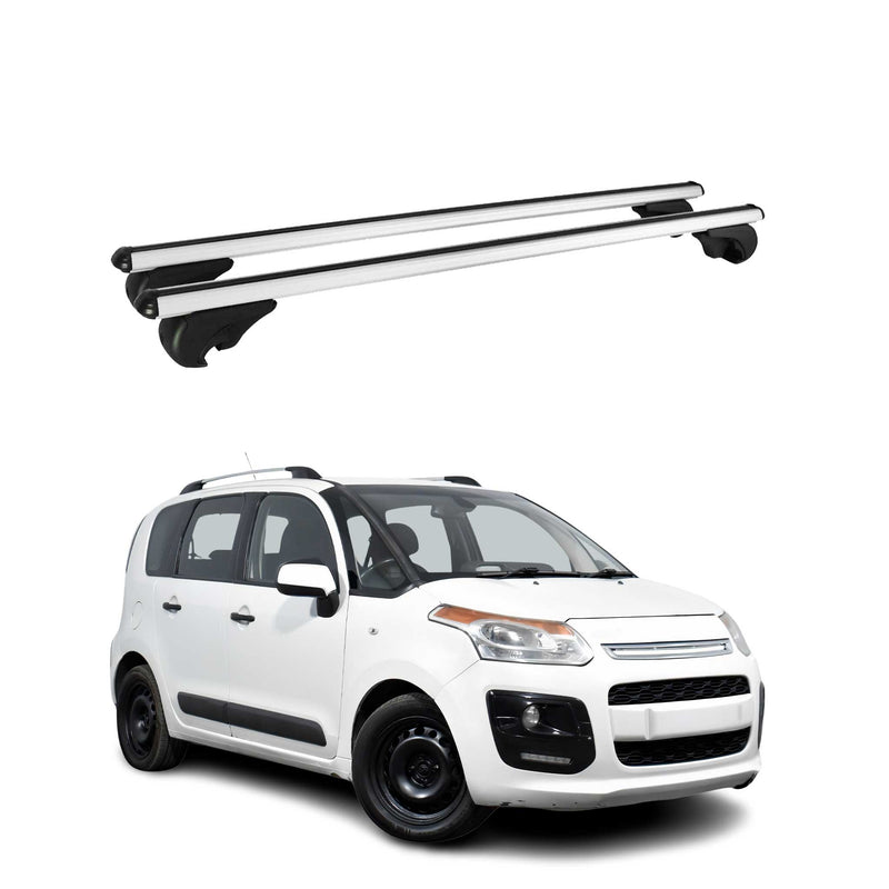 Dachträger Grundtäger für Citroen C3 Picasso 2008-2017 75kg Alu Silber 2 tlg