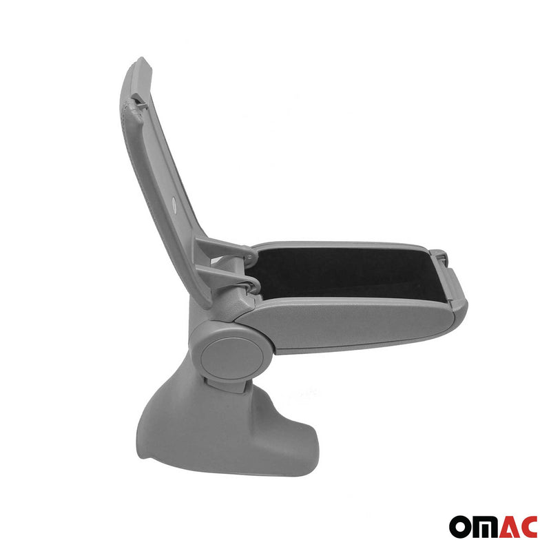 Mittelarmlehne Armlehne Mittelkonsole für Renault Clio 2012-2019 PU-Leder Grau