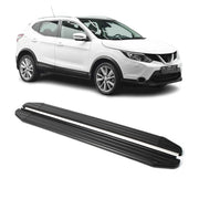 Trittbretter Seitenschweller für Nissan Qashqai 2013-2018 Alu Schwarz ABE