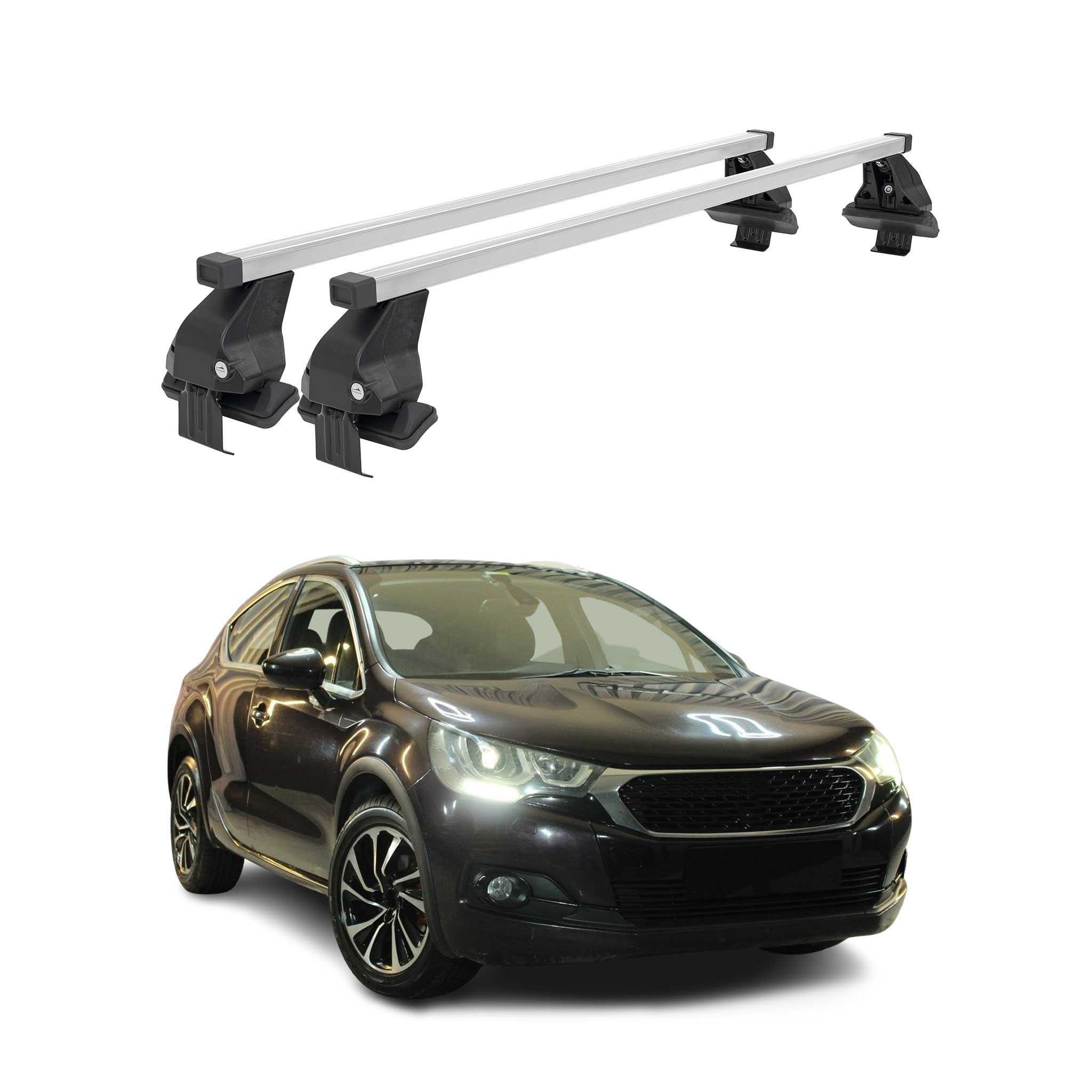 Menabo Dachträger Grundtäger für DS4 Crossback 2015-2018 50kg Stahl Silber 2 tlg