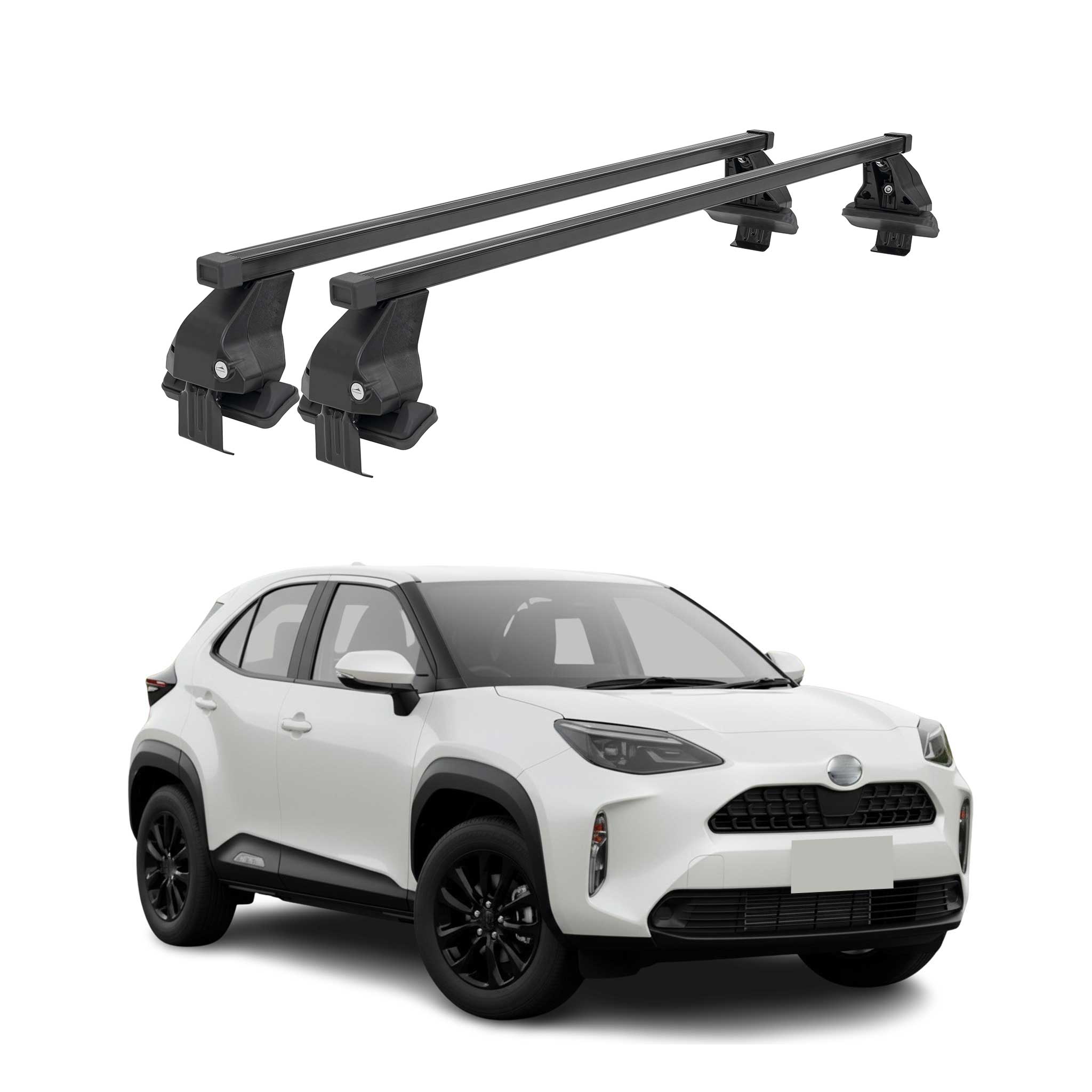 Menabo Dachträger Grundträger für Toyota Yaris Cross 2021-2026 Stahl Schwarz 2x