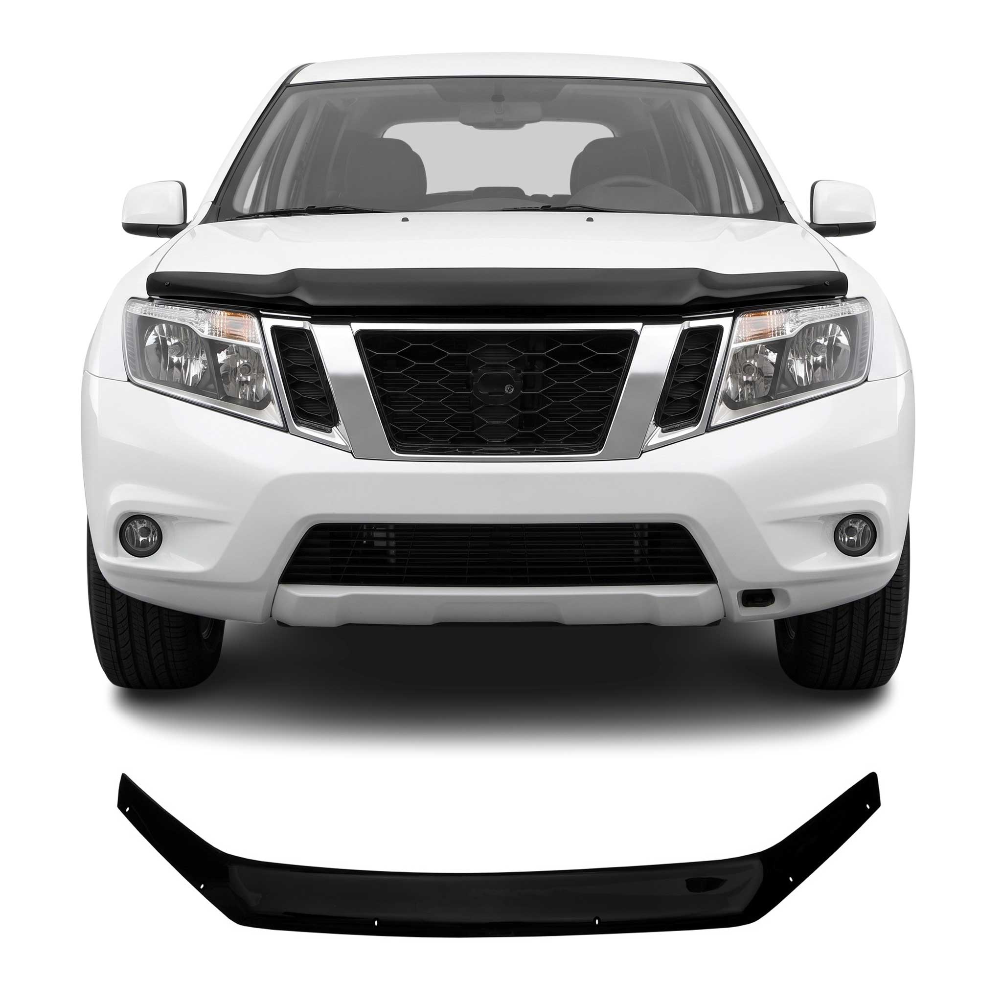 Motorhaube Deflektor Insektenschutz für Nissan Terrano 2013-2020 Dunkel