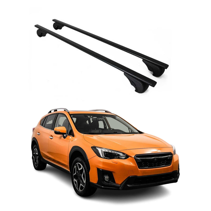 Dachträger Grundtäger für Subaru XV mk1 2012-2017 75kg Metall Schwarz 2 tlg