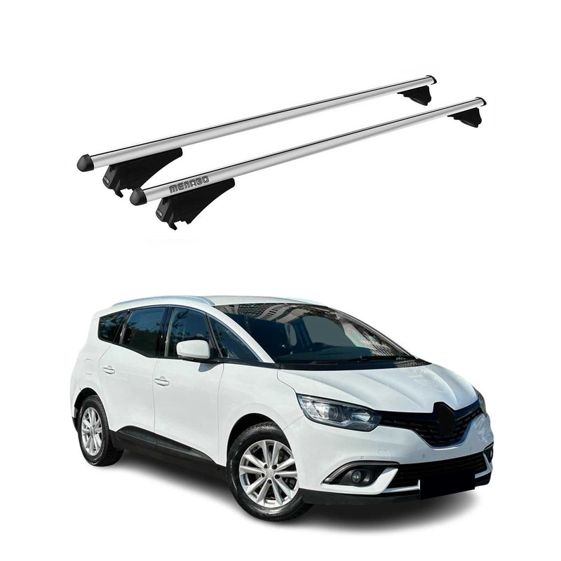 Menabo Dachträger für Renault Grand Scenic mk4 2017-2022 75kg Alu Silber 2x