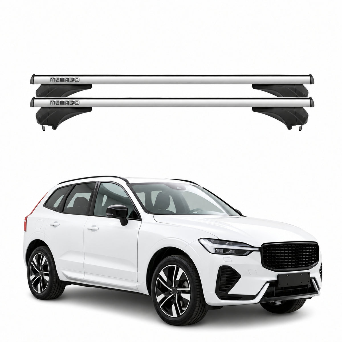 Menabo Dachträger für Volvo XC60 II 2025-2026 Facelift Aluminium Silber 2 Stück