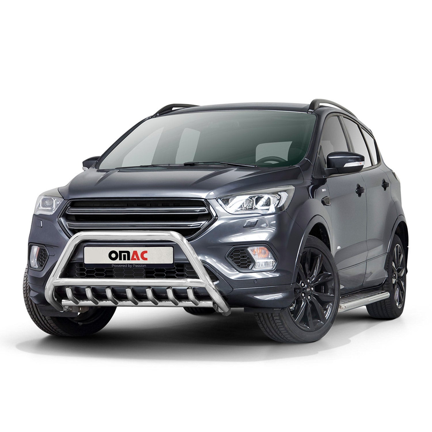 Edelstahl Frontschutzbügel für Ford Kuga II 2017-2019 FL mit ABE Silber Schutz