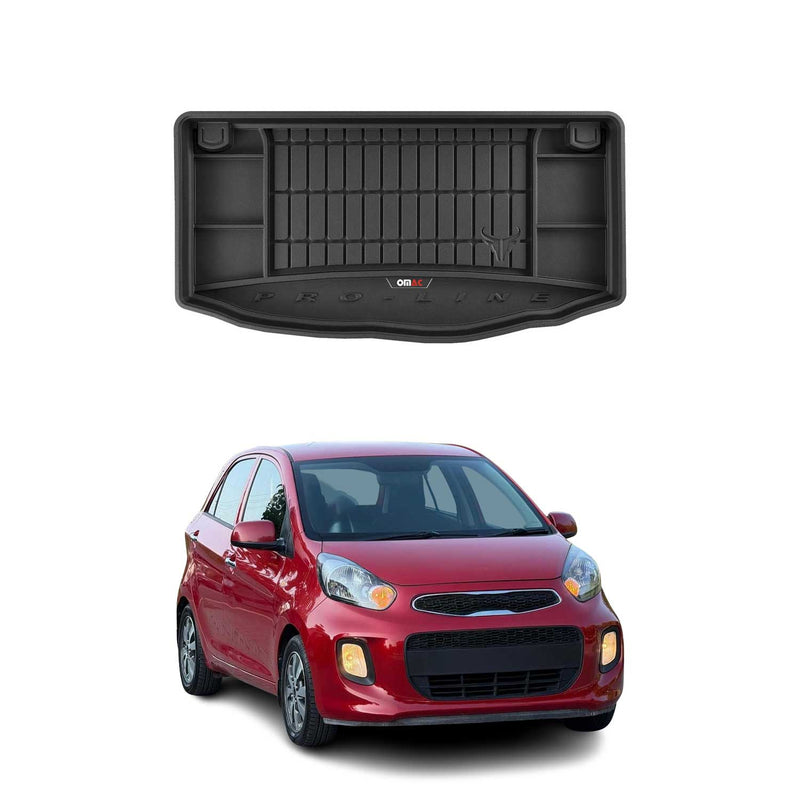 OMAC Gummi Kofferraumwanne für Kia Picanto 2011-2017 TPE Laderaumwanne Schwarz