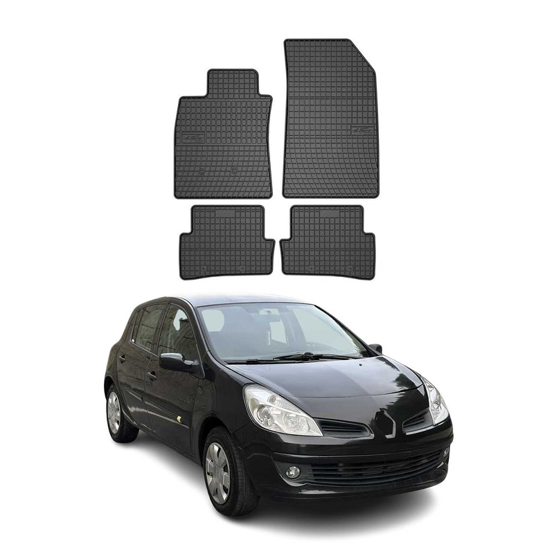 OMAC Gummi Fußmatten für Renault Clio 2005-2012 Automatten Gummi Schwarz 4tlg
