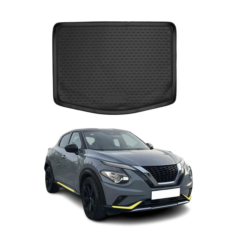 Kofferraummatte Kofferraumwanne für Nissan Juke 2019-2025 Gummi TPE Schwarz