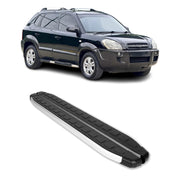 Seitenbretter Trittbretter für Hyundai Tucson I 2005-2009 Aluminium Schwarz