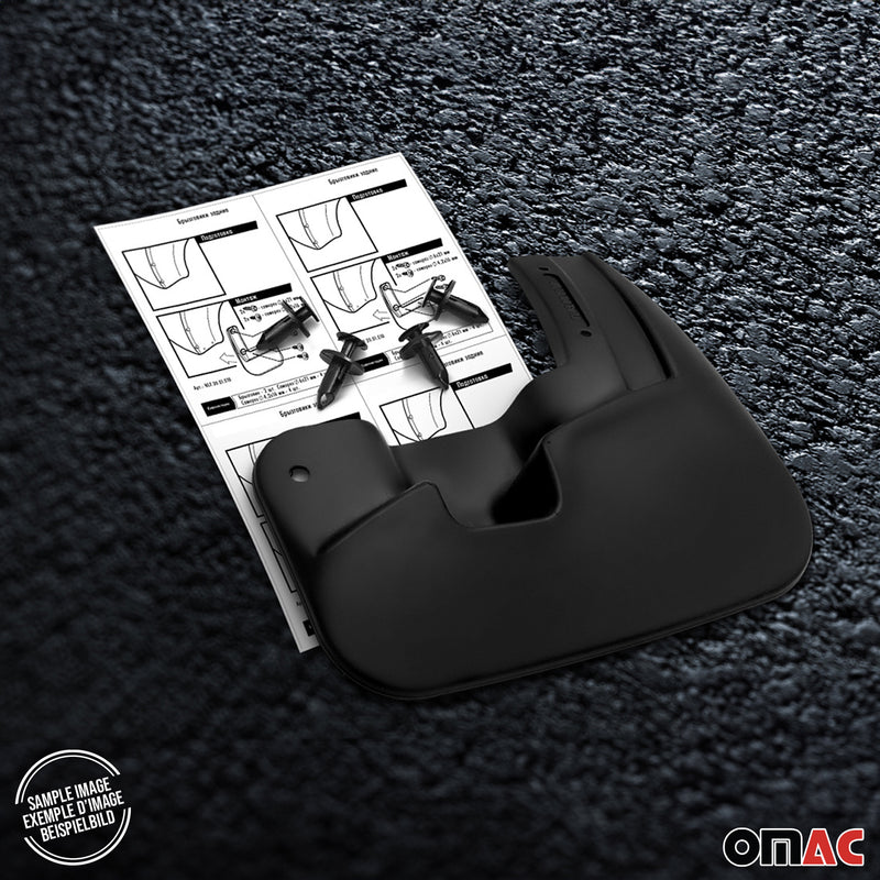 Schmutzfänger Spritzschutz Hinten für Renault Kangoo 2013-2021 Schwarz Gummi 2x