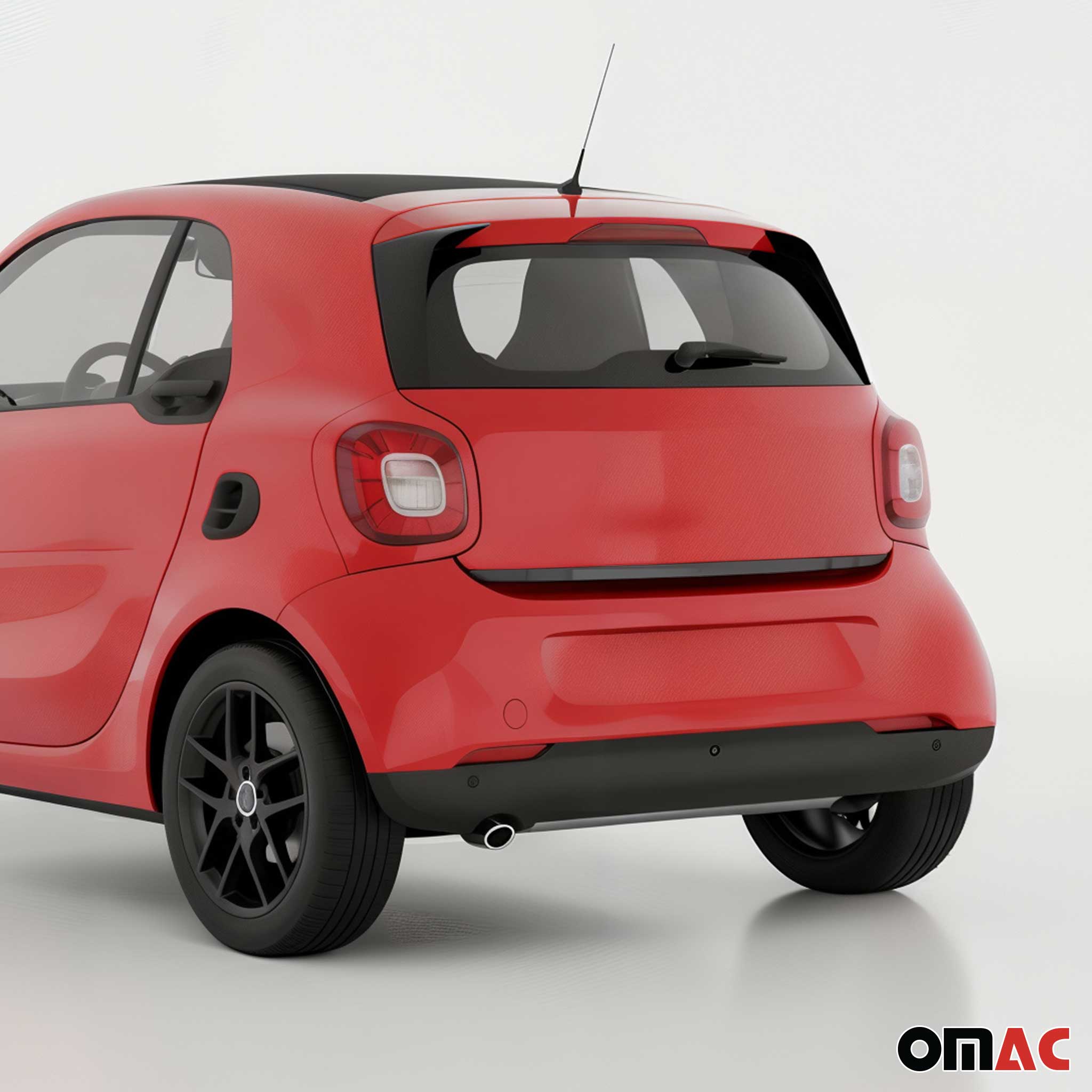 Kofferraumleiste Heckleiste für Smart ForTwo 453 2015-2021 Edelstahl Dunkel