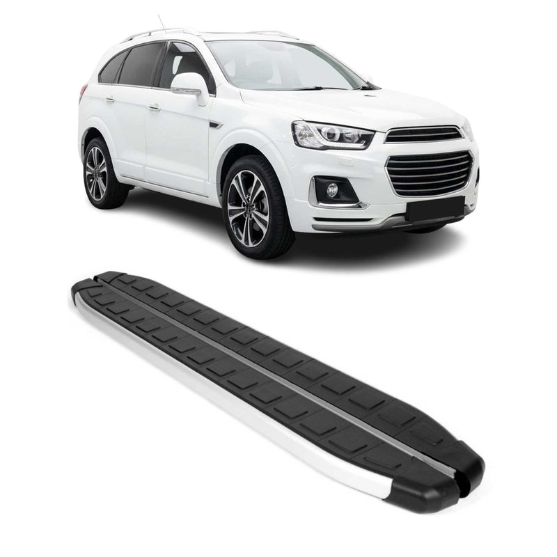 Schweller Seitenbretter Trittbretter für Chevrolet Captiva 2016-2019 Alu Schwarz