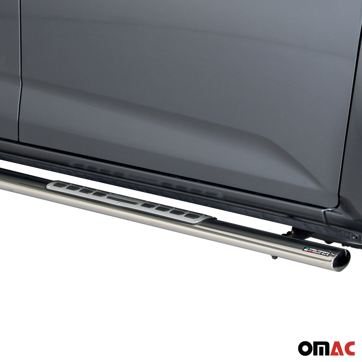 Stahl Seitenschweller Schwellerrohre für Isuzu D-Max Double Cab 2019-2026 Grau