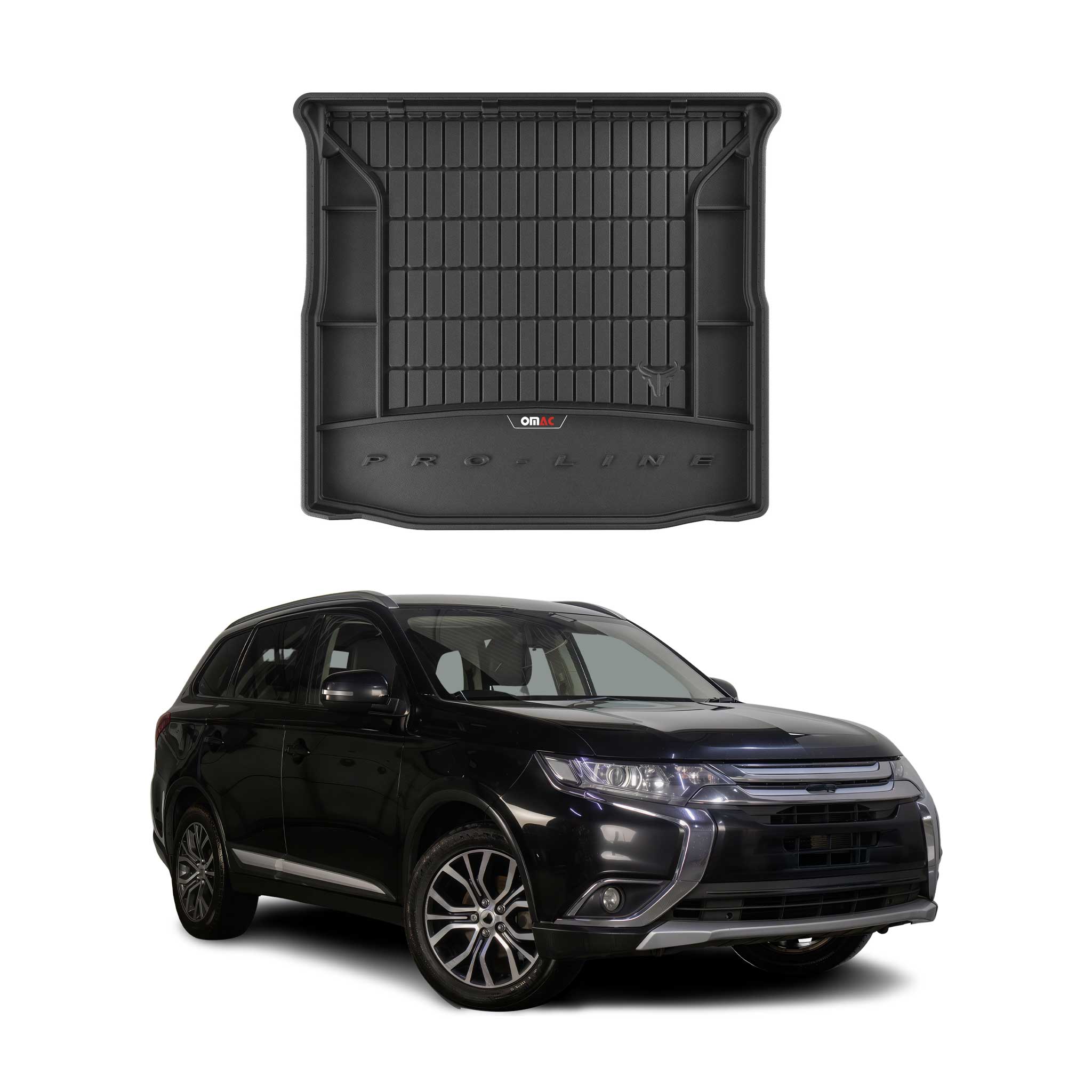 OMAC Gummi Kofferraumwanne für Mitsubishi Outlander 2012-2021 Klappbare 3.Reihe