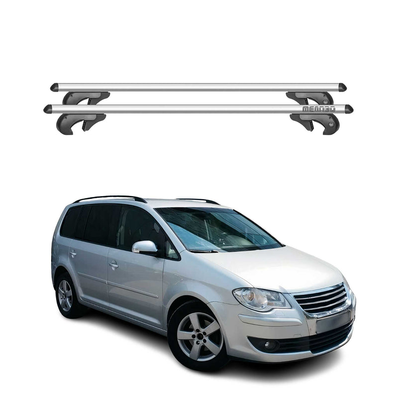 Menabo Dachträger Grundtäger für VW Touran mk1 2003-2010 Pre-FL 90kg Alu Grau 2x