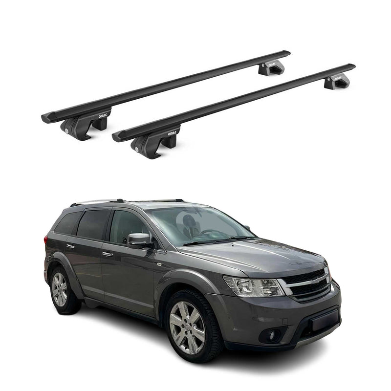 Dachträger Grundtäger für Fiat Freemont 2011-2016 90kg Alu Schwarz 2 tlg ABE