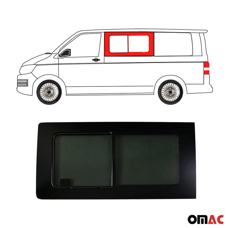 Auto Seitenfenster Schiebefenster für VW T5 2003-2015 Links Schwarz L1 L2