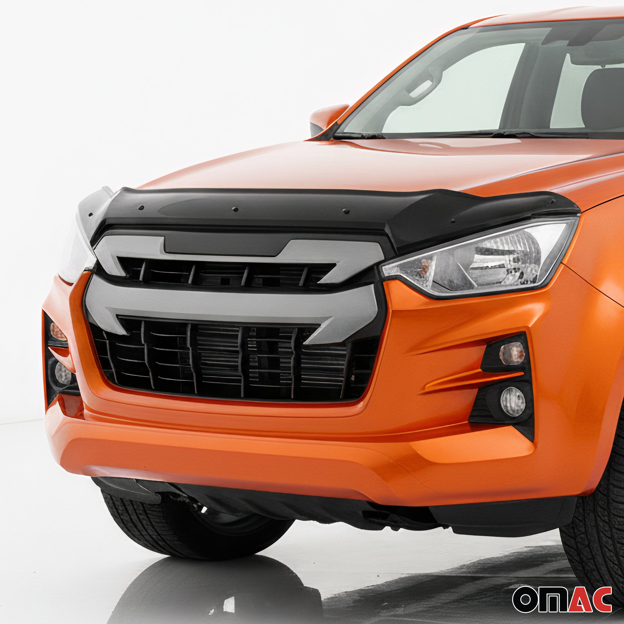 Motorhaube Deflektor Insekten für Isuzu D-max mk3 2019-2023 Pre-FL ABS Schwarz