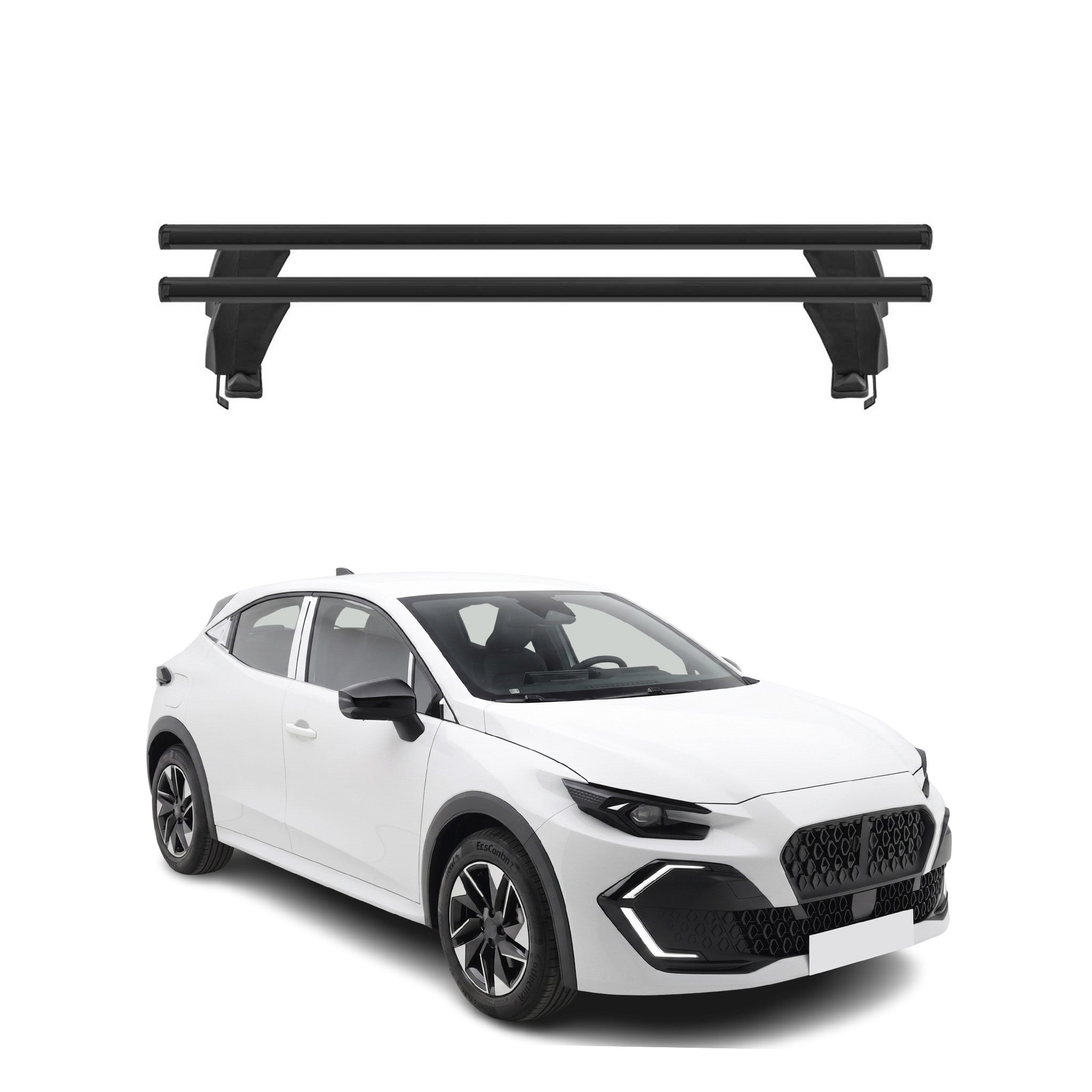 Menabo Dachträger Grundtäger für Renault Clio VI 2025-2026 50kg Alu Schwarz 2x
