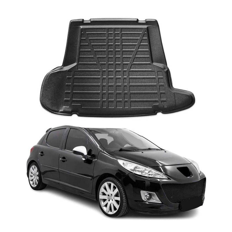 Kofferraumwanne Laderaumwanne für Peugeot 207 2006-2012 Schrägheck 5tür Gummi