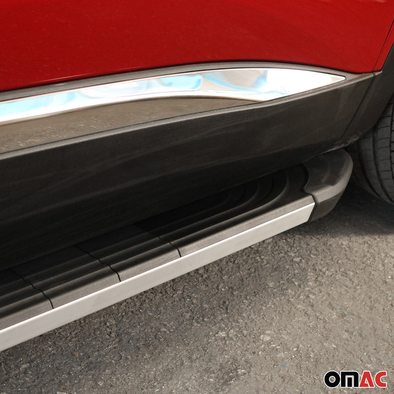 Trittbretter Seitenschweller für VW Touareg 2003-2010 Aluminium Schwarz Silber