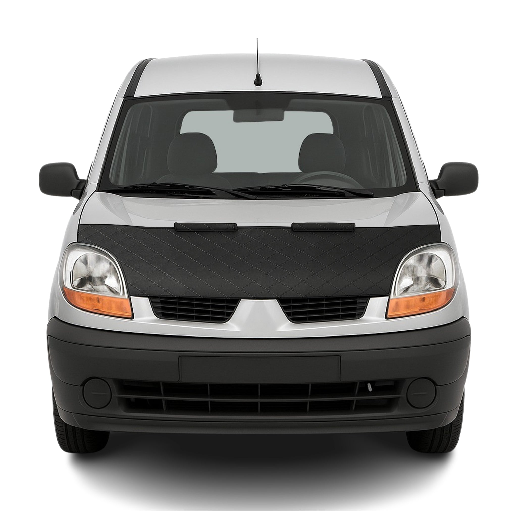 Haubenbra Steinschlagschutz für Renault Kangoo Facelift 1996-2004 Schwarz Halb