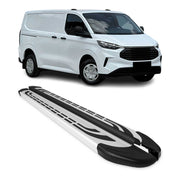 Trittbretter Seitenschweller für Ford Transit Custom 2023-2026 L1 Silber 2 tlg