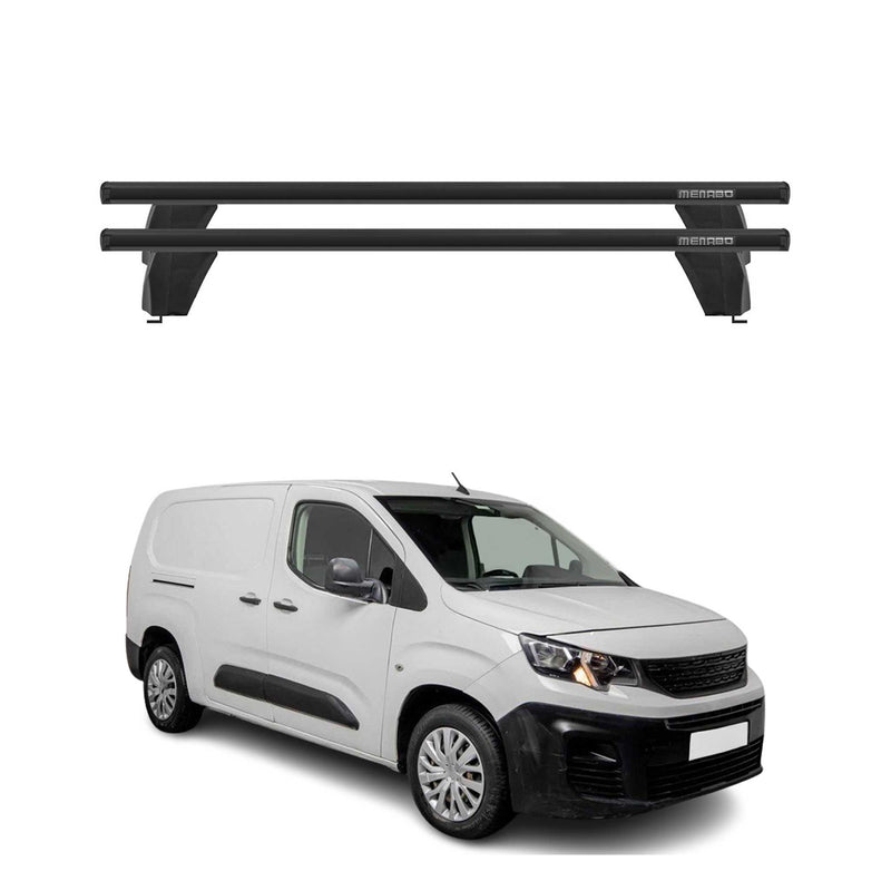 Menabo Dachträger Grundtäger für Peugeot Partner mk3 2018-2025 75kg Alu Schwarz