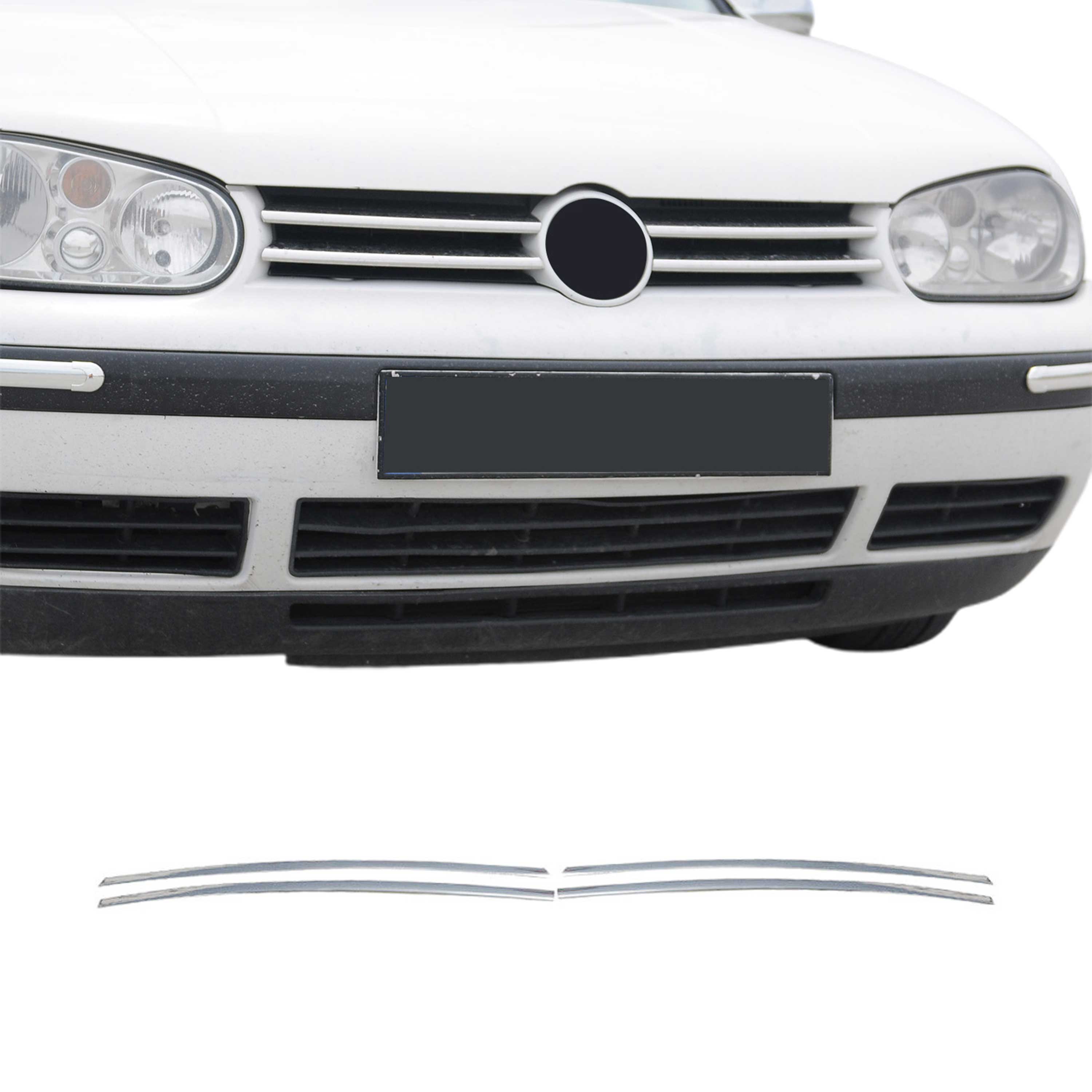 Kühlergrill Leisten Grillleisten für VW Golf 2003-2009 Edelstahl Chrom 4tlg