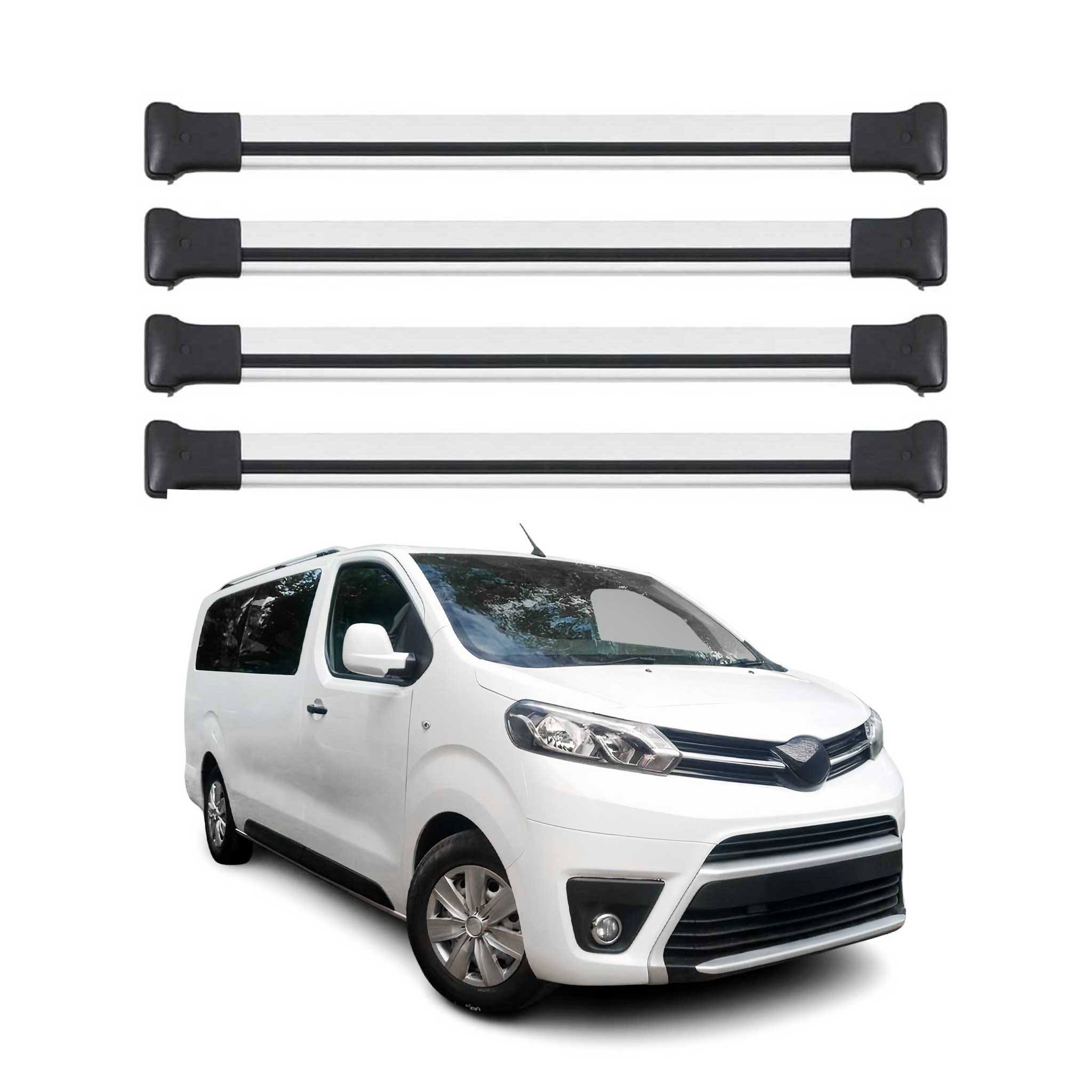 Dachträger Grundtäger für Toyota Proace / Proace Verso 2016-2026 Alu Silber 4tlg