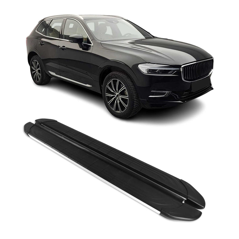 Trittbretter Seitenschweller für Volvo XC60 2017-2025 Aluminium Schwarz Silber