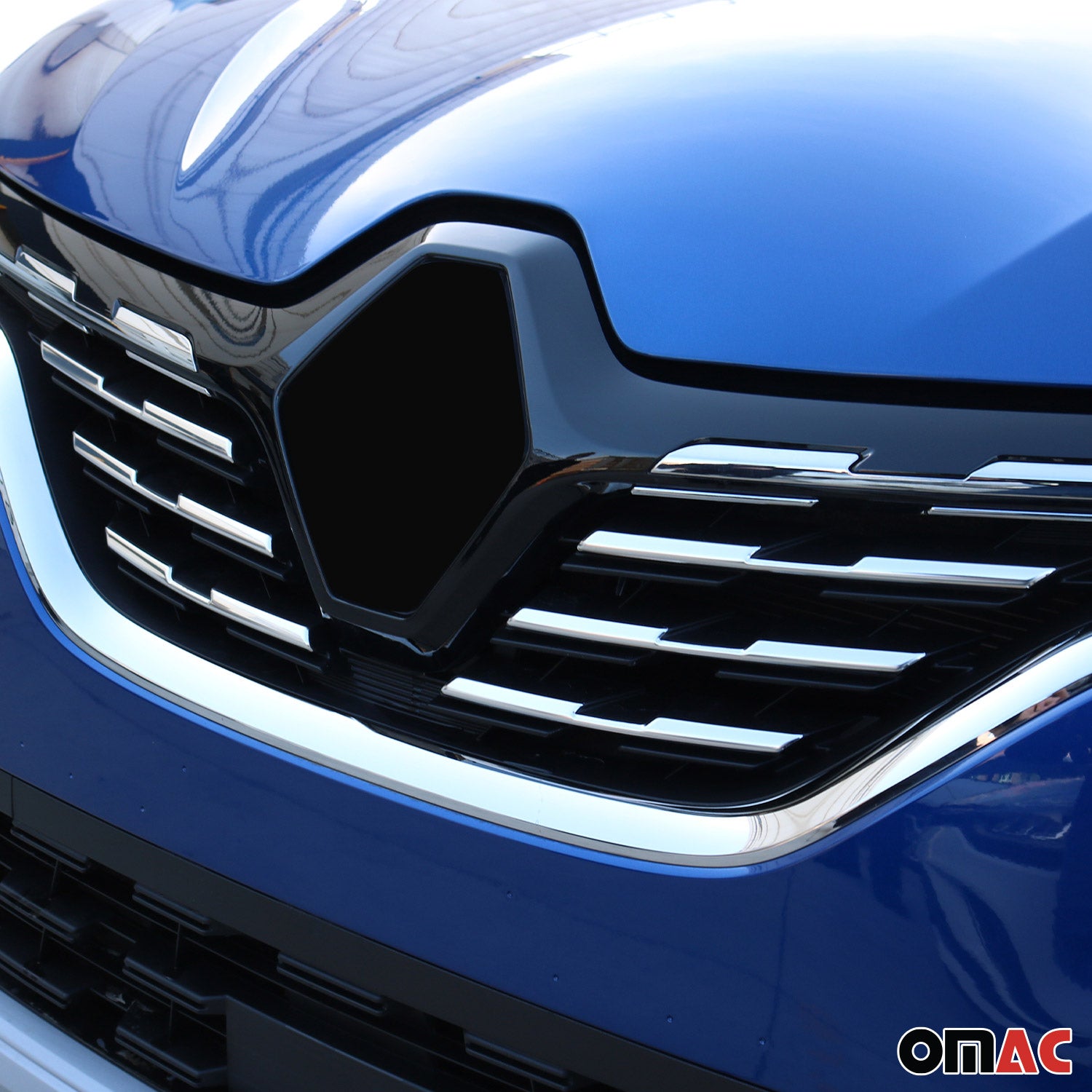 Kühlergrill Leisten Grillleisten für Renault Captur 2019-2026 Edelstahl Chrom 6x