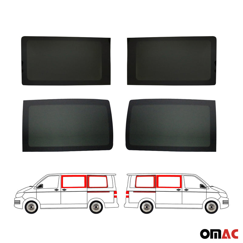 Seitenfenster Autoglas für VW T5 T6 2003-2024 Links Rechts 4x SET L1 Kurzer