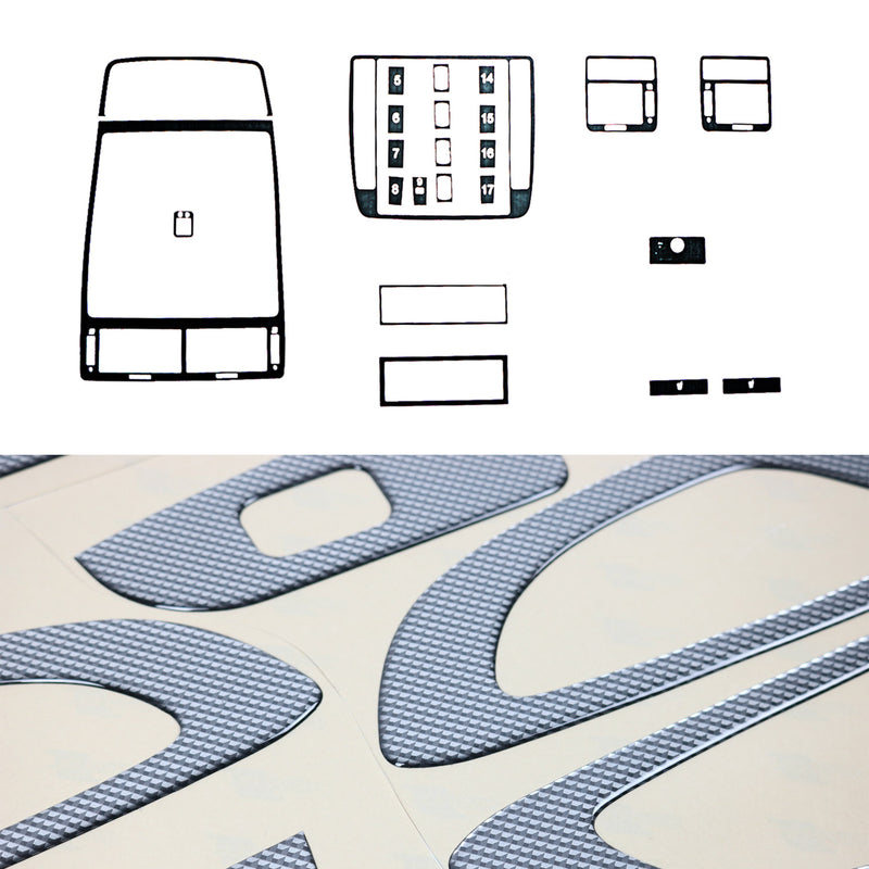 Innenraum Dekor Cockpit für Seat Alhambra 1995-2004 Carbon Optik 25tlg