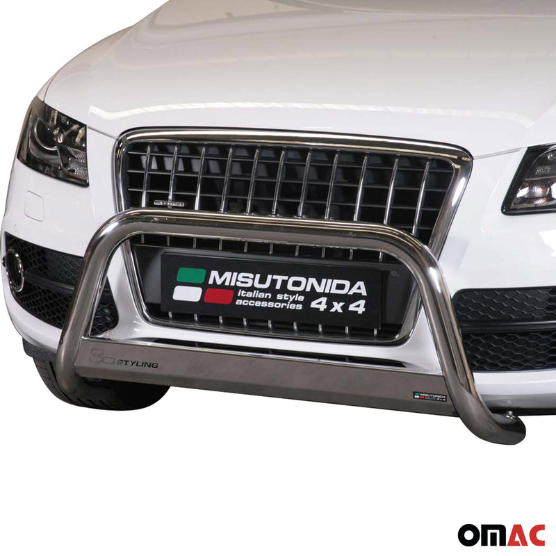 Frontbügel Frontschutzbügel für Audi Q5 2008-2015 ø63mm Stahl Silber Schutz