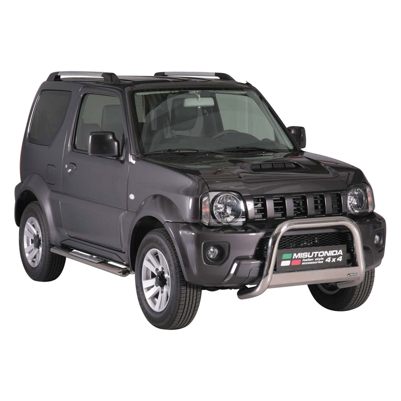 Edelstahl Seitenschweller Schwellerrohre für Suzuki Jimny 2012-2017 Silber