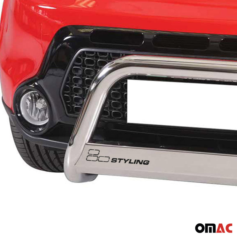 Frontbügel Frontschutzbügel für Kia Soul 2013-2017 ø63mm Stahl Silber Schutz