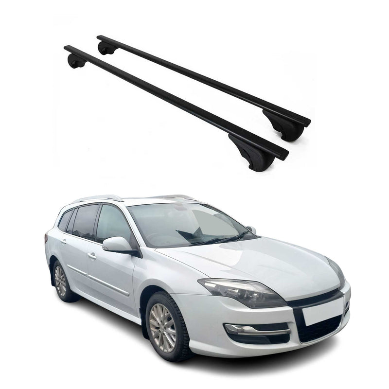 Dachträger Grundtäger für Renault Laguna Grandtour 1995-2007 75kg Metall Schwarz