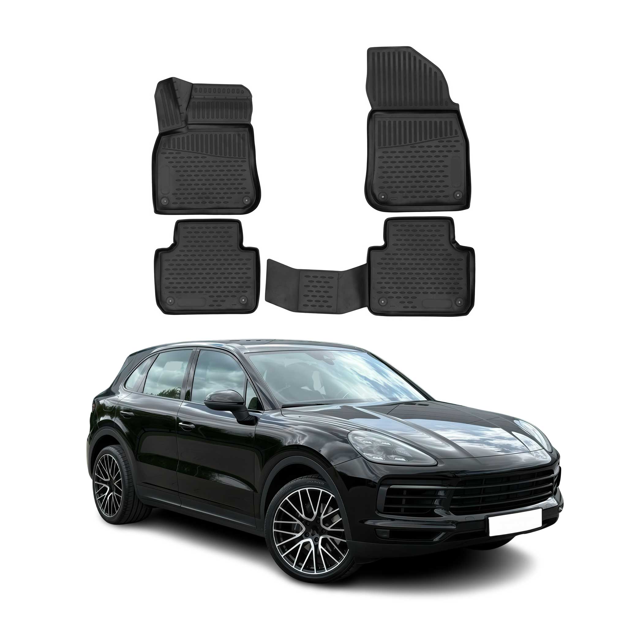 OMAC Gummi Fußmatten für Porsche Cayenne 9YA 2017-2023 TPE Automatten