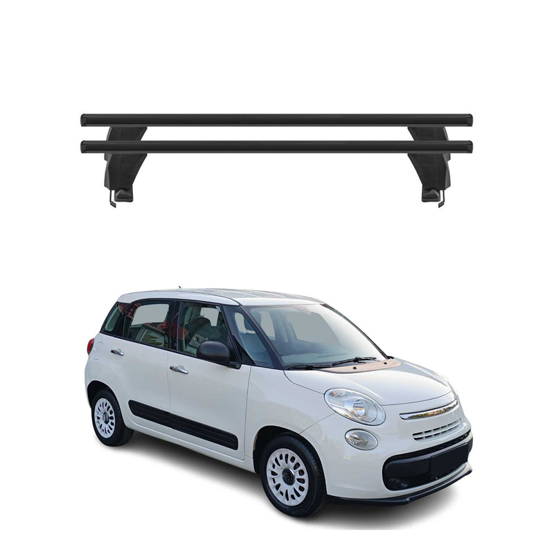 Menabo Dachträger Grundtäger für Fiat 500L 2012-2022 50kg Alu Schwarz 2 tlg