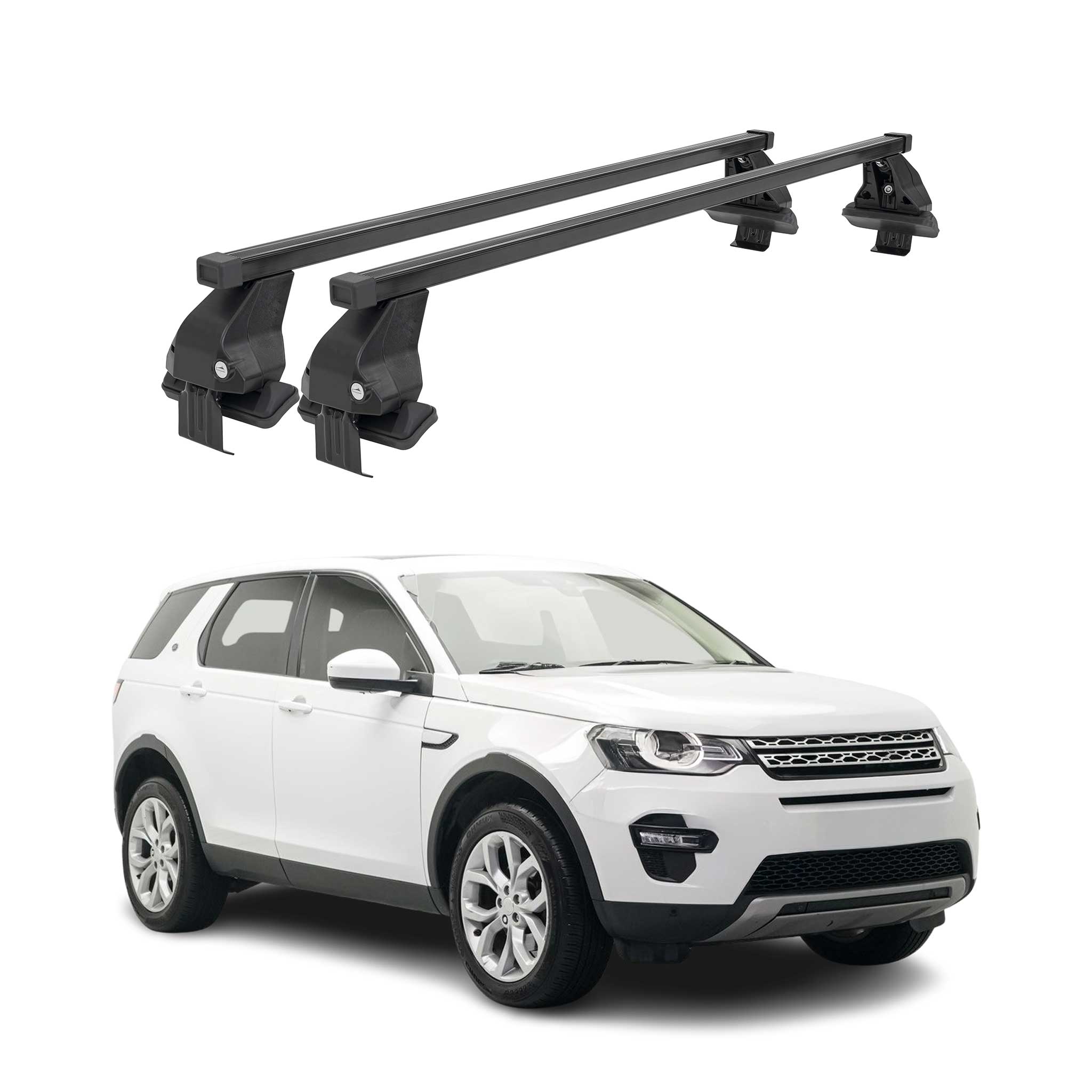 Menabo Dachträger für Land Rover Discovery Sport 2015-2019 50kg Stahl Schwarz 2x