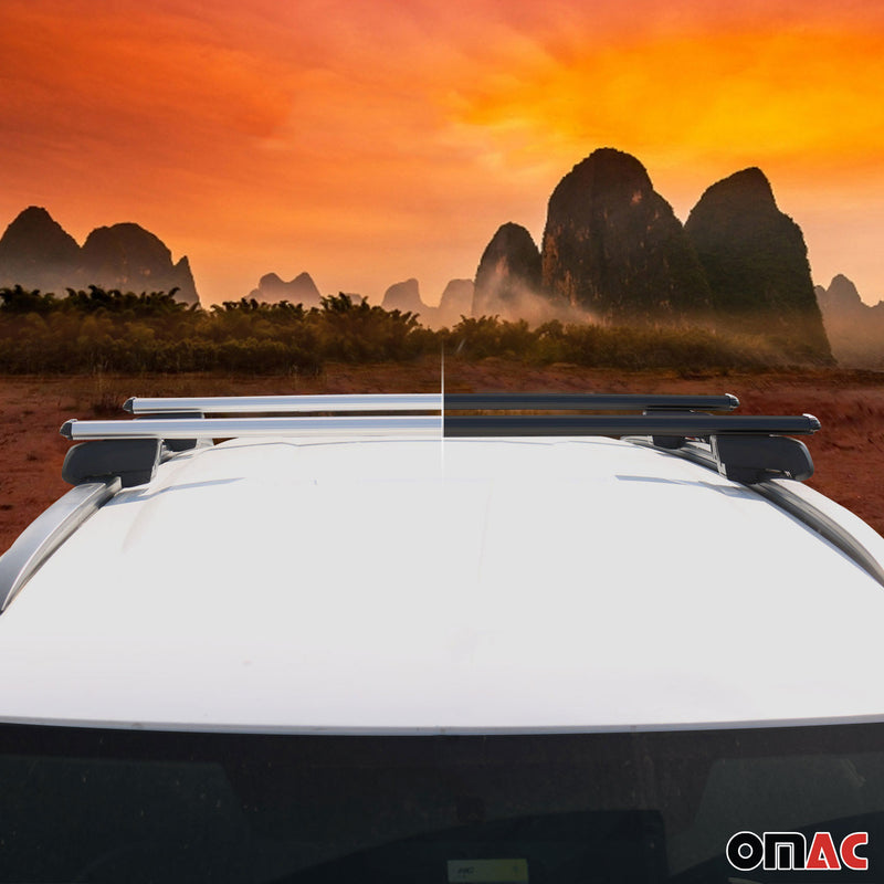 Roof rack luggage rack for Opel Mokka A 2012-2020 ABE aluminum black 2x