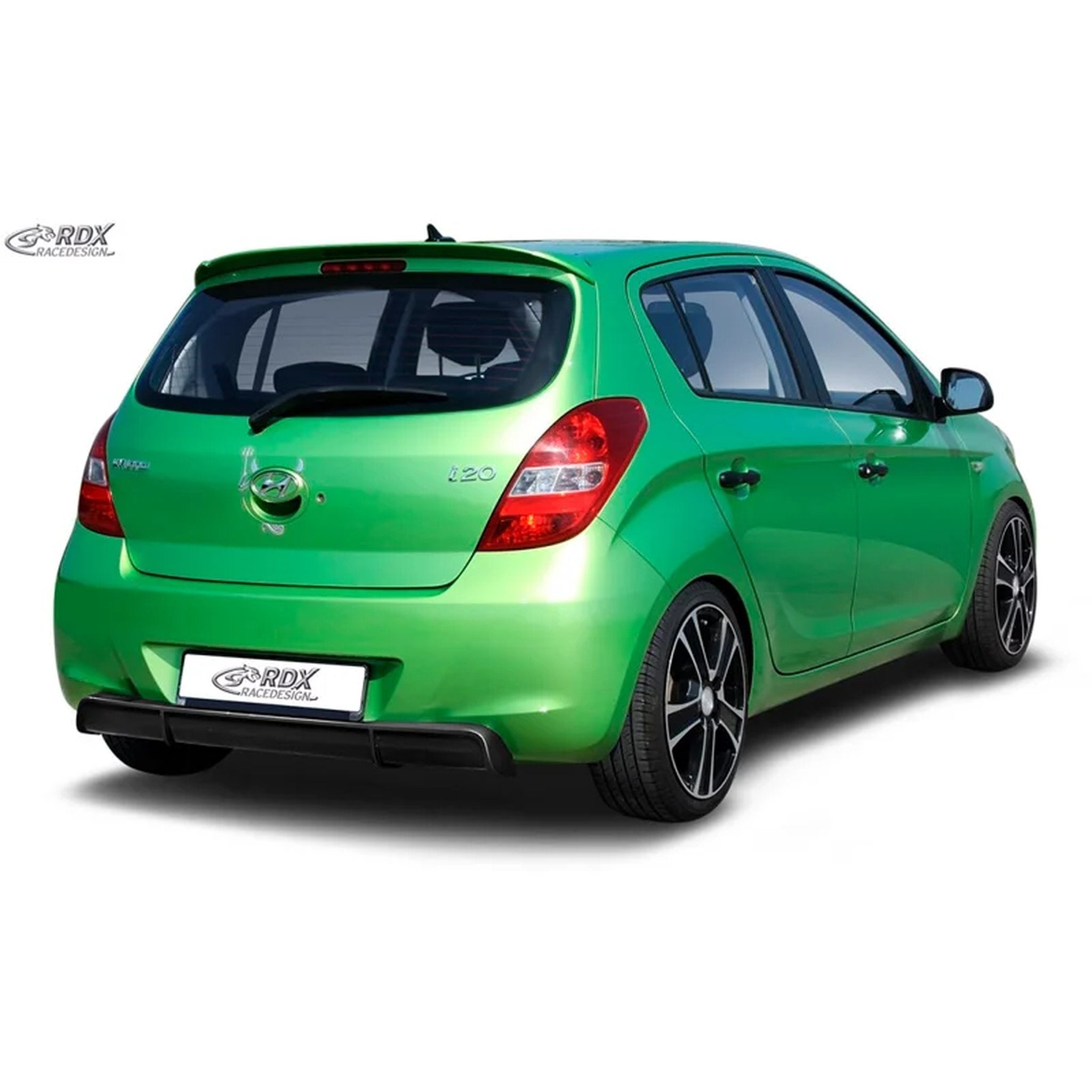 RDX Heckschürzenansatz Diffuser für Hyundai i20 PB/PBT 2008-2012 ABS Schwarz TÜV