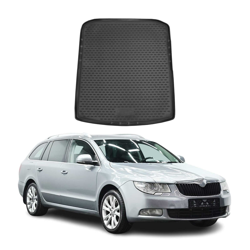 Kofferraummatte Kofferraumwanne für Skoda Superb 2008-2015 Combi Gummi TPE