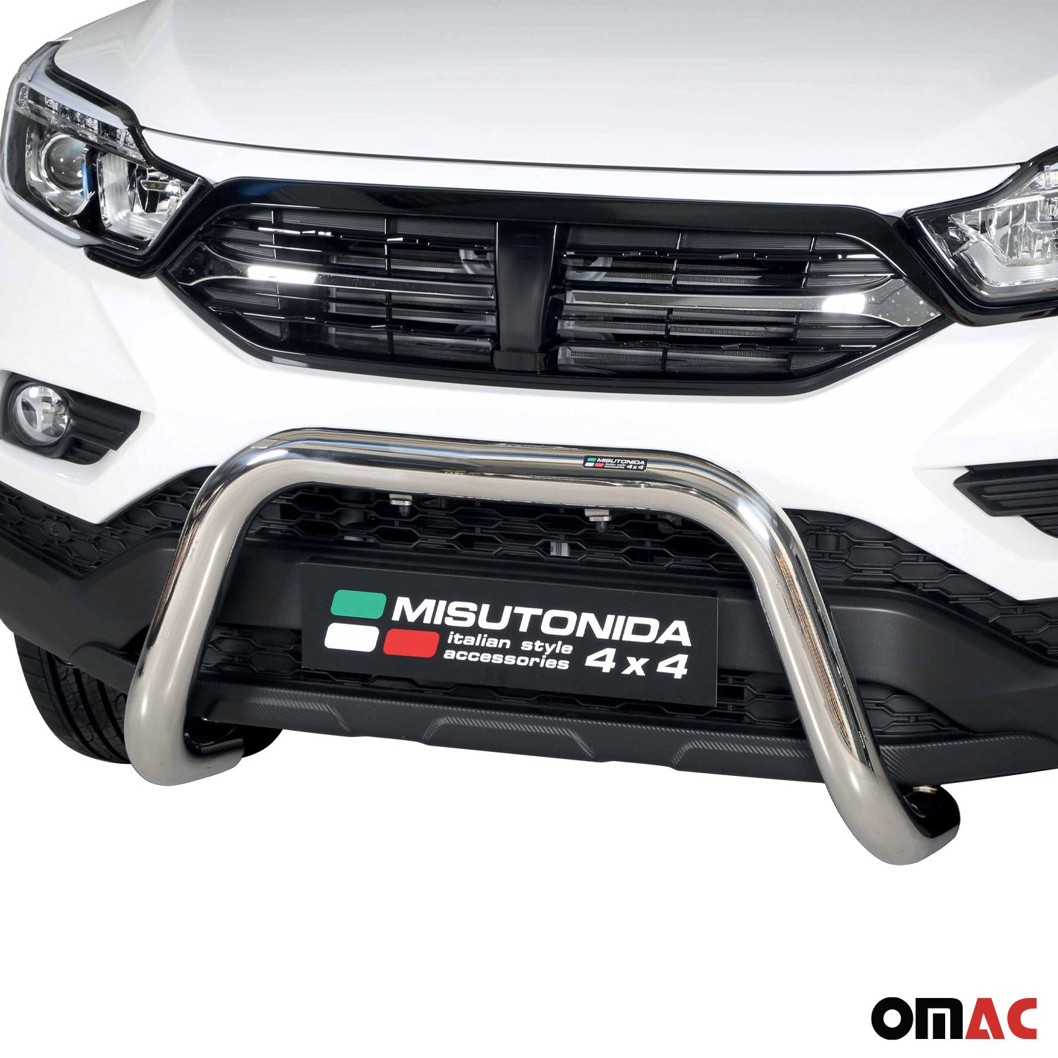 Frontbügel Frontschutzbügel für Ssangyong Musso 2023-2026 ø76mm Stahl Silber