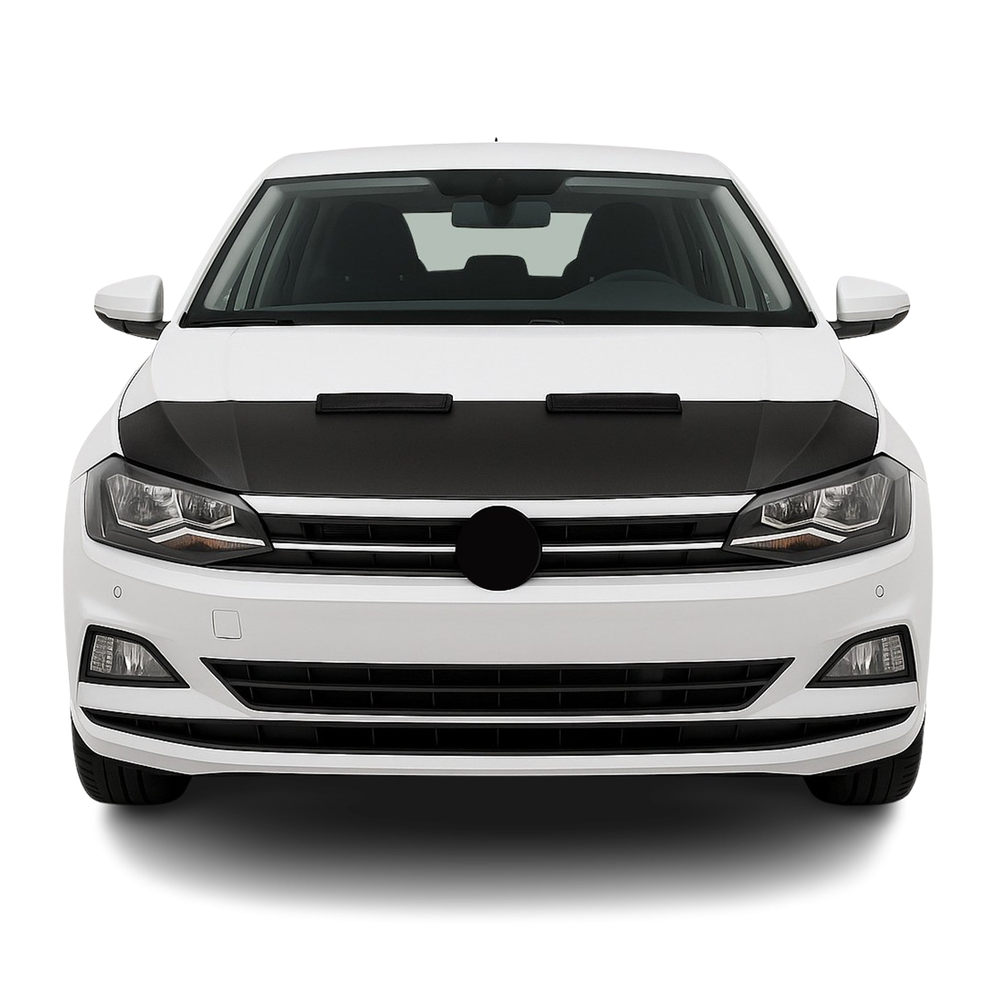 Haubenbra Steinschlagschutz Bonnet Bra für VW Polo 2017-2026 Schwarz Halb